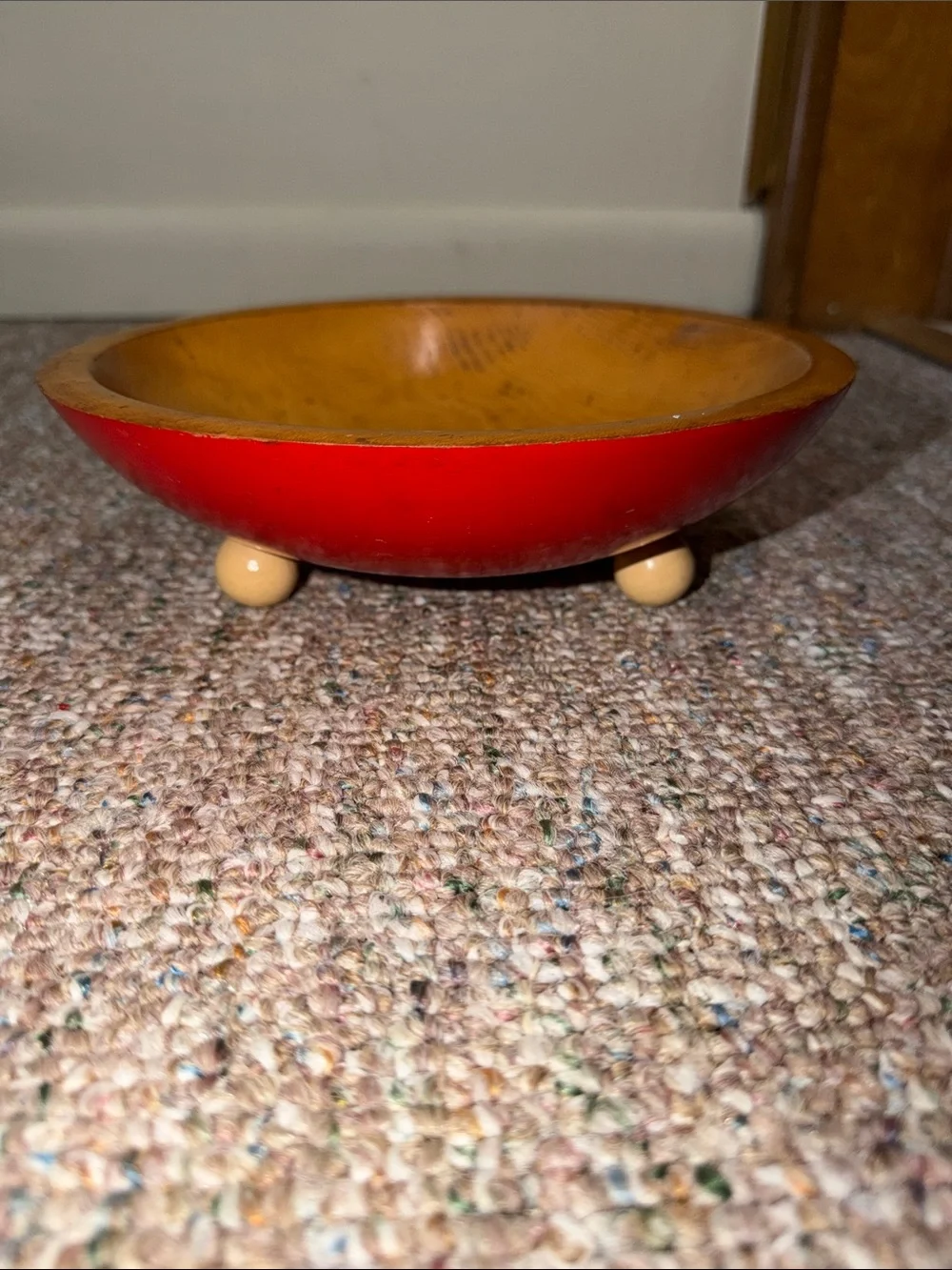 vintage footed wooden bowl Munising